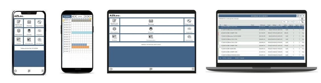 AZloc mobile existe en 3 versions à partir de 39.00 € par mois